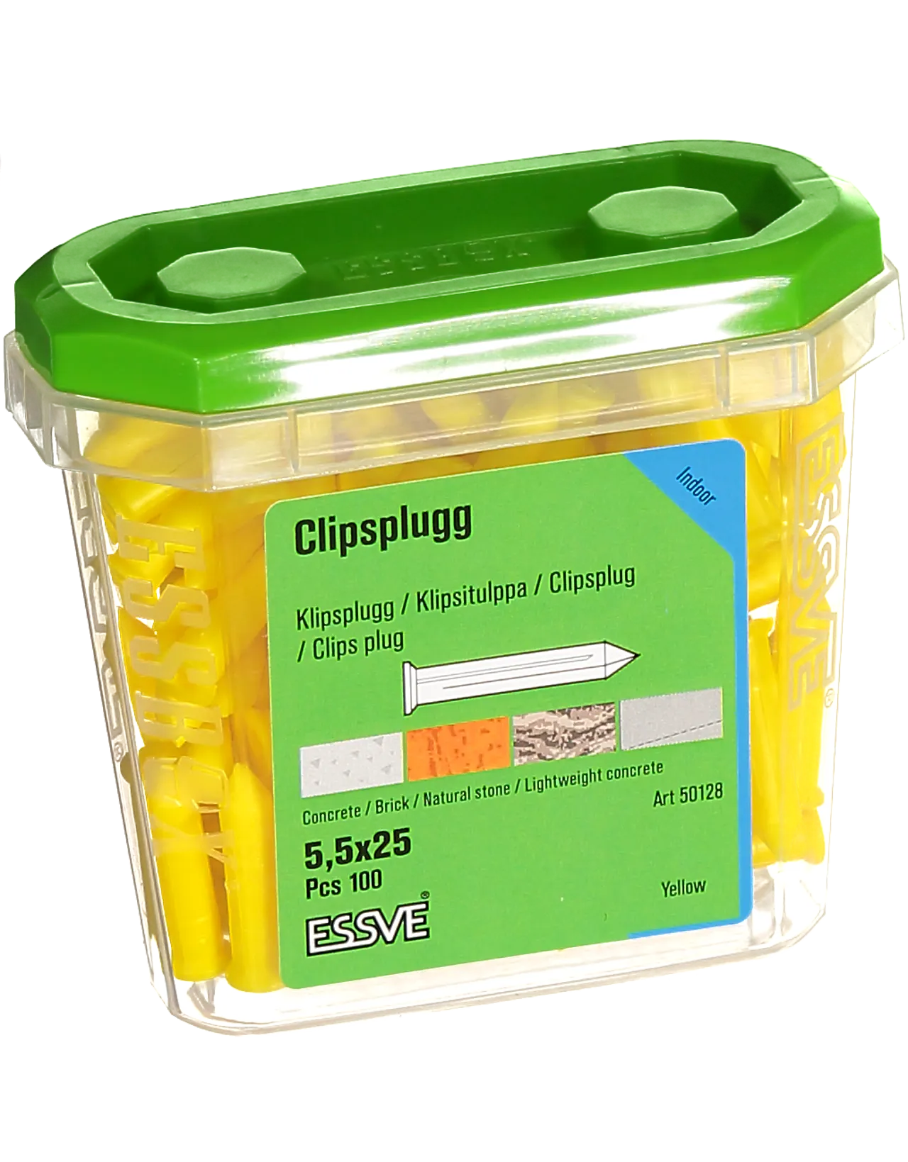 Klipsplugg gul a-100 Klipsplugg gul a-100