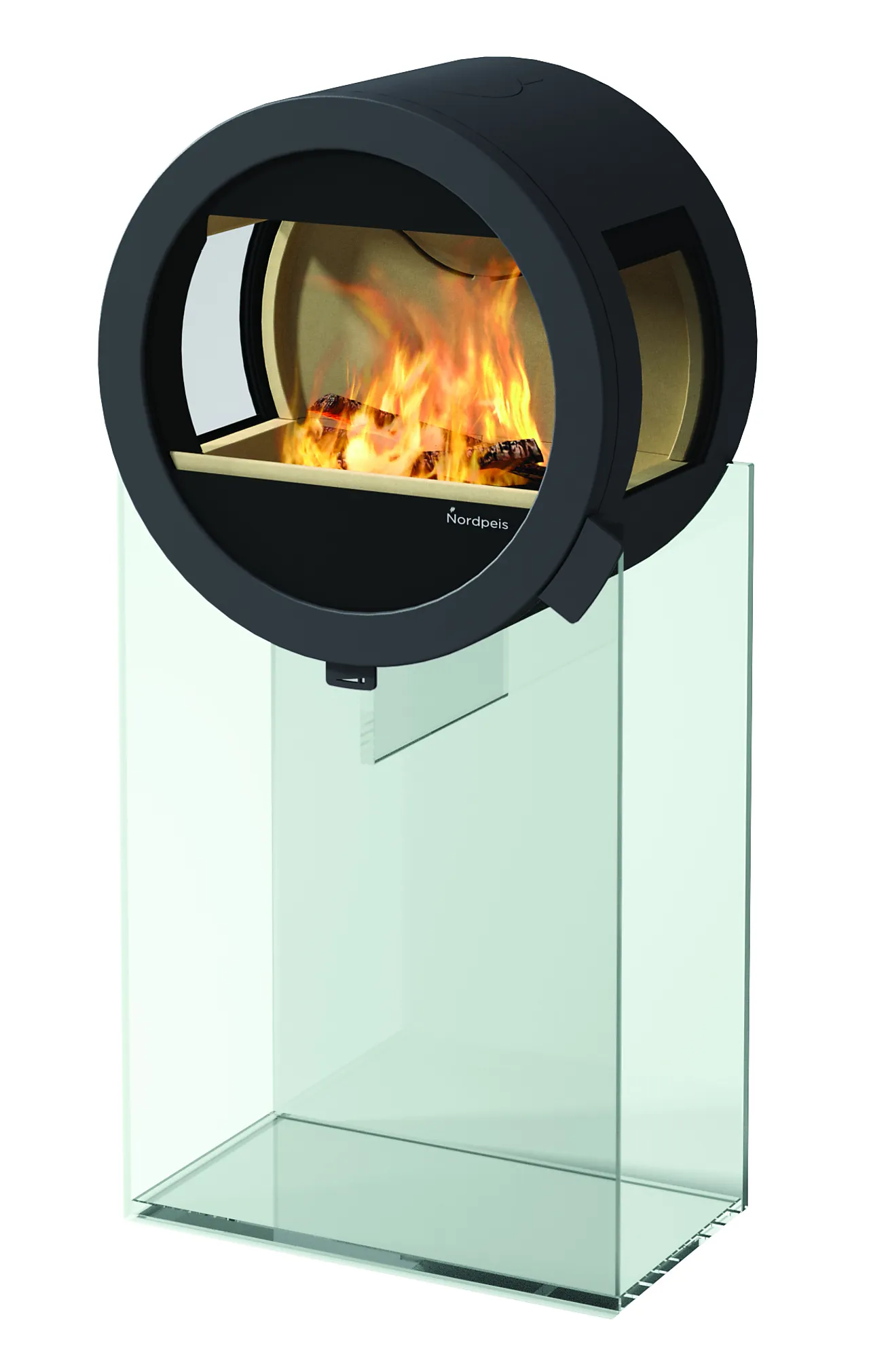 Nordpeis Peisovn Me Glass med sideglass null - null - 2 - Miniatyr