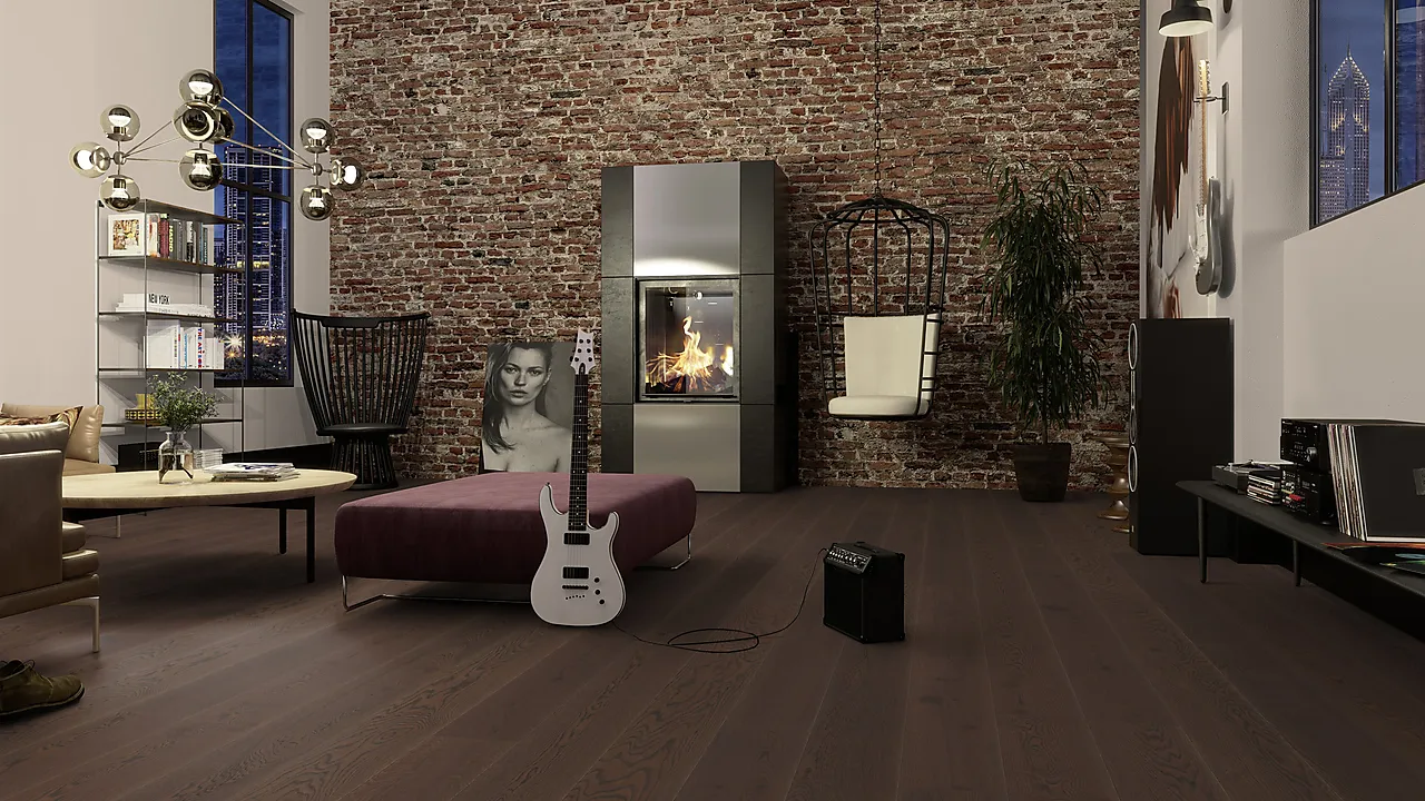 Parkett 1-stav eik brazilian brown castle