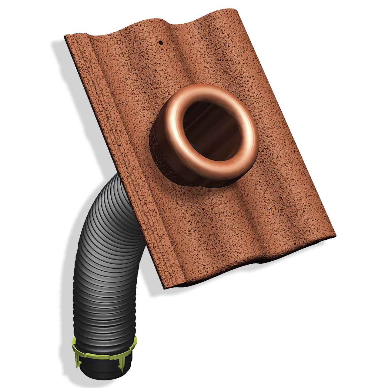 Avløpslufter i bet struktur rød betong ru