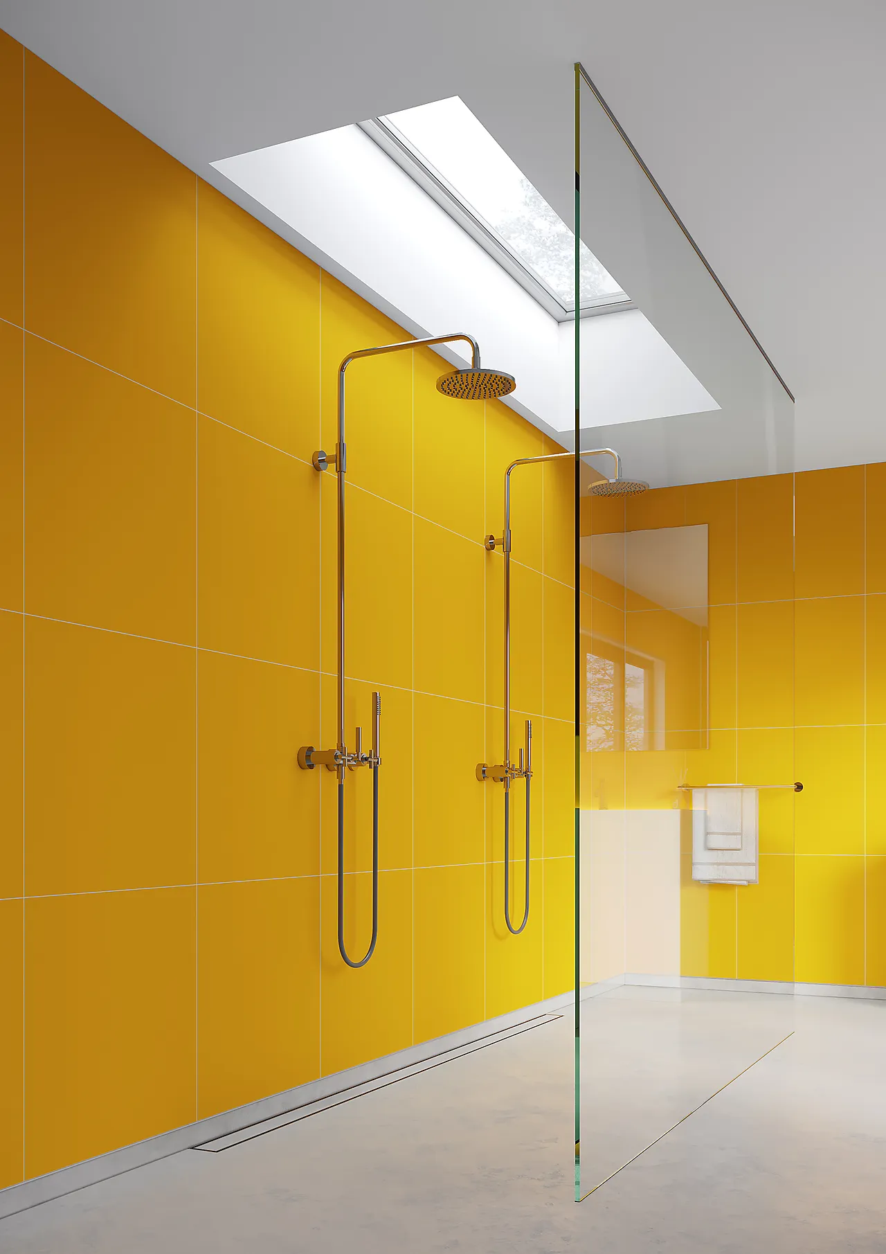 Baderomsplate 2167m6060 deep yellow 60x60cm 10x620x2400 null - null - 3 - Miniatyr