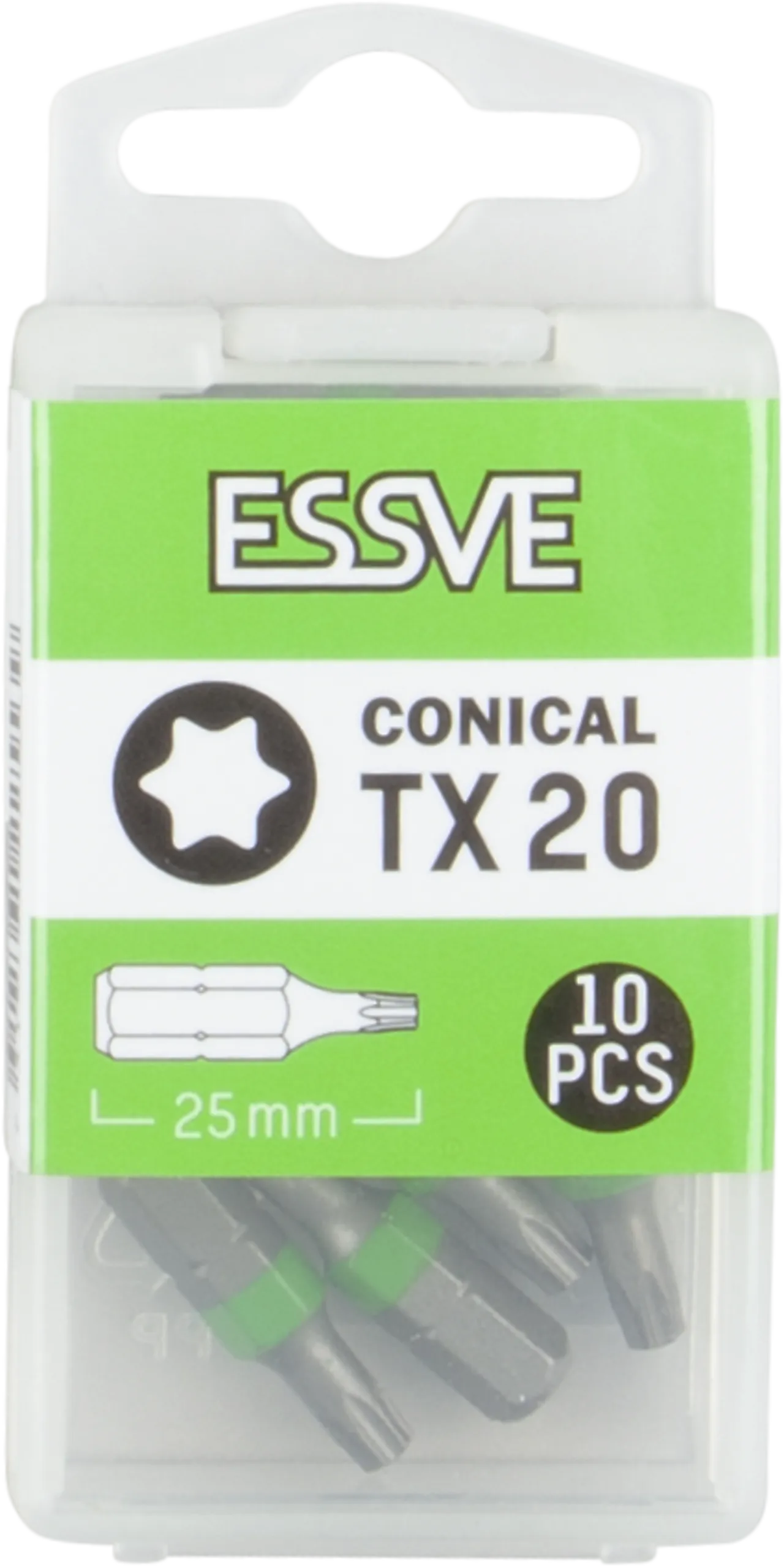 Bits tx20 25mm koniske a-10, grønn fargemarkering