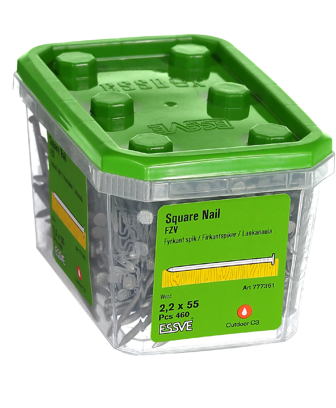 Firkantspiker 2,2x55 fzv a-460 varmforsinket null - null - 2 - Miniatyr