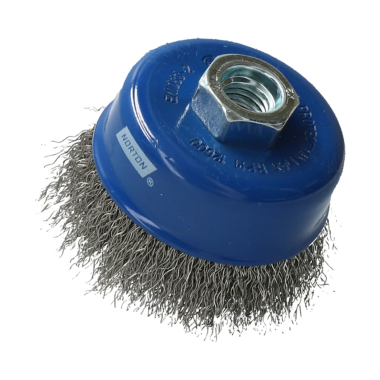 Koppstålbørste bølget tråd 75x40 mm M14