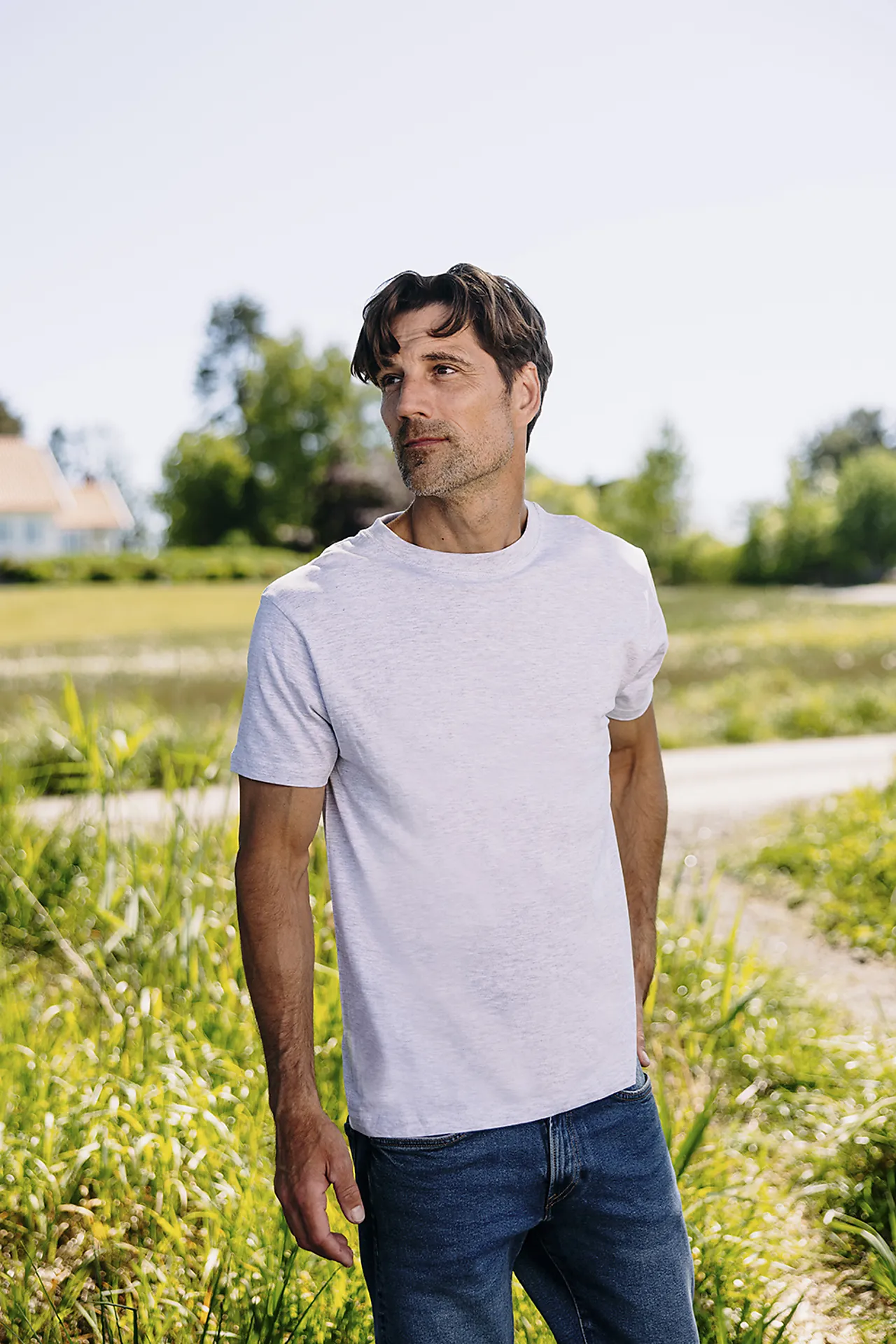 Unisex T-skjorte Sort 2XL Bomull