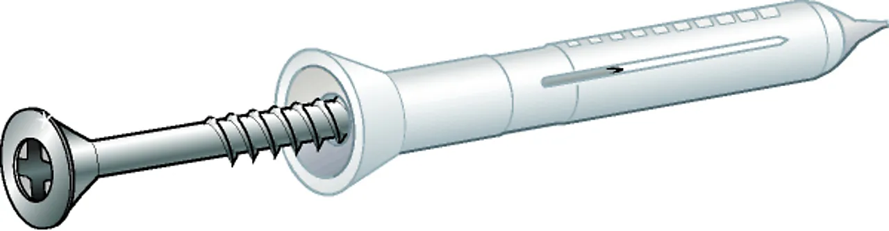 Spikerplugg hvit sh 5x35 fzb-8 senkhode-krage blankforsinket null - null - 3 - Miniatyr