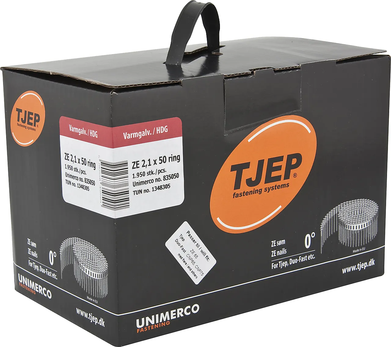 Tjep ze21/35 ringspiker varmf. Fullhode. Box 2.600 stk.