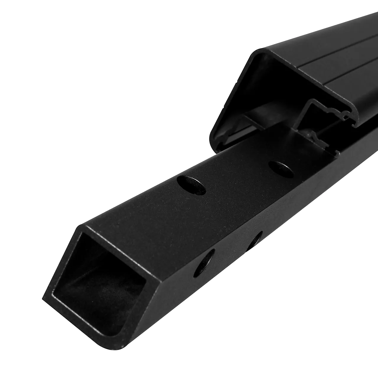 Hjørnestolpe innvendig 90° frontmontert sort Hjørnestolpe innvendig 90° frontmontert sort