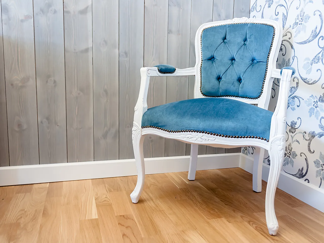 Gulvlist furu profilert barokk hvit bomull S0502-Y 15x70 mm null - null - 2 - Miniatyr