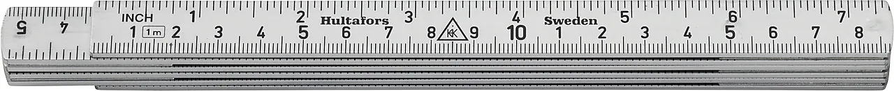Tommestokk alum a61-1-6 metrisk/tomme hultafors Tommestokk alum a61-1-6 metrisk/tomme hultafors