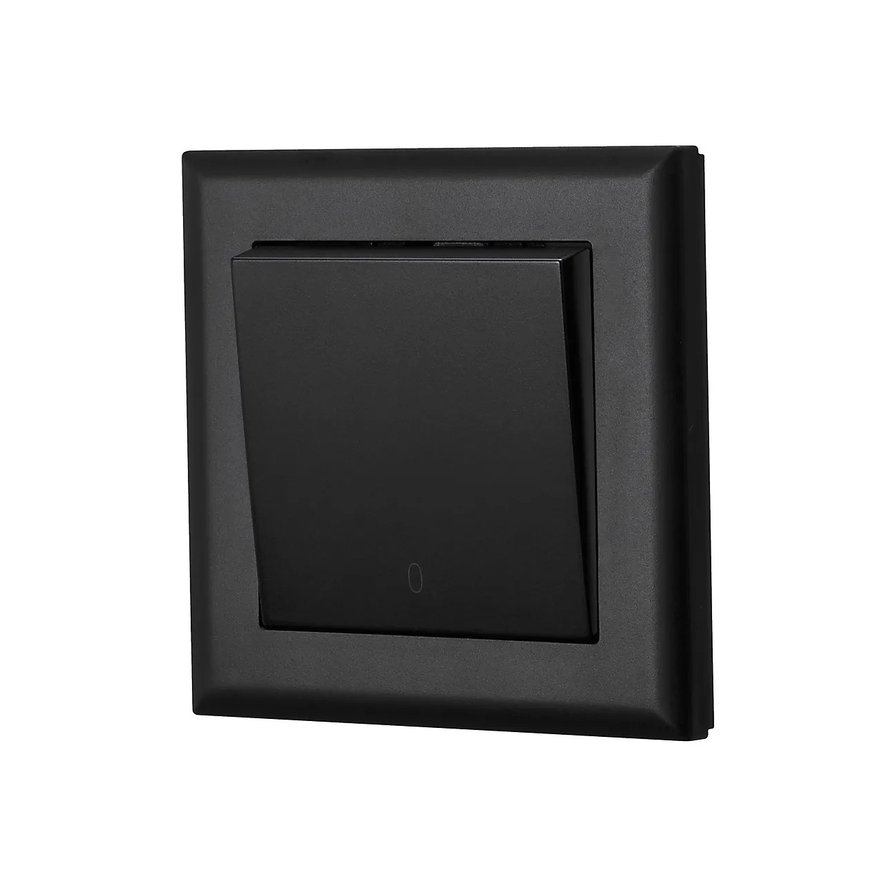 Bryter 2-pol innfelt sort matt null - null - 2 - Miniatyr