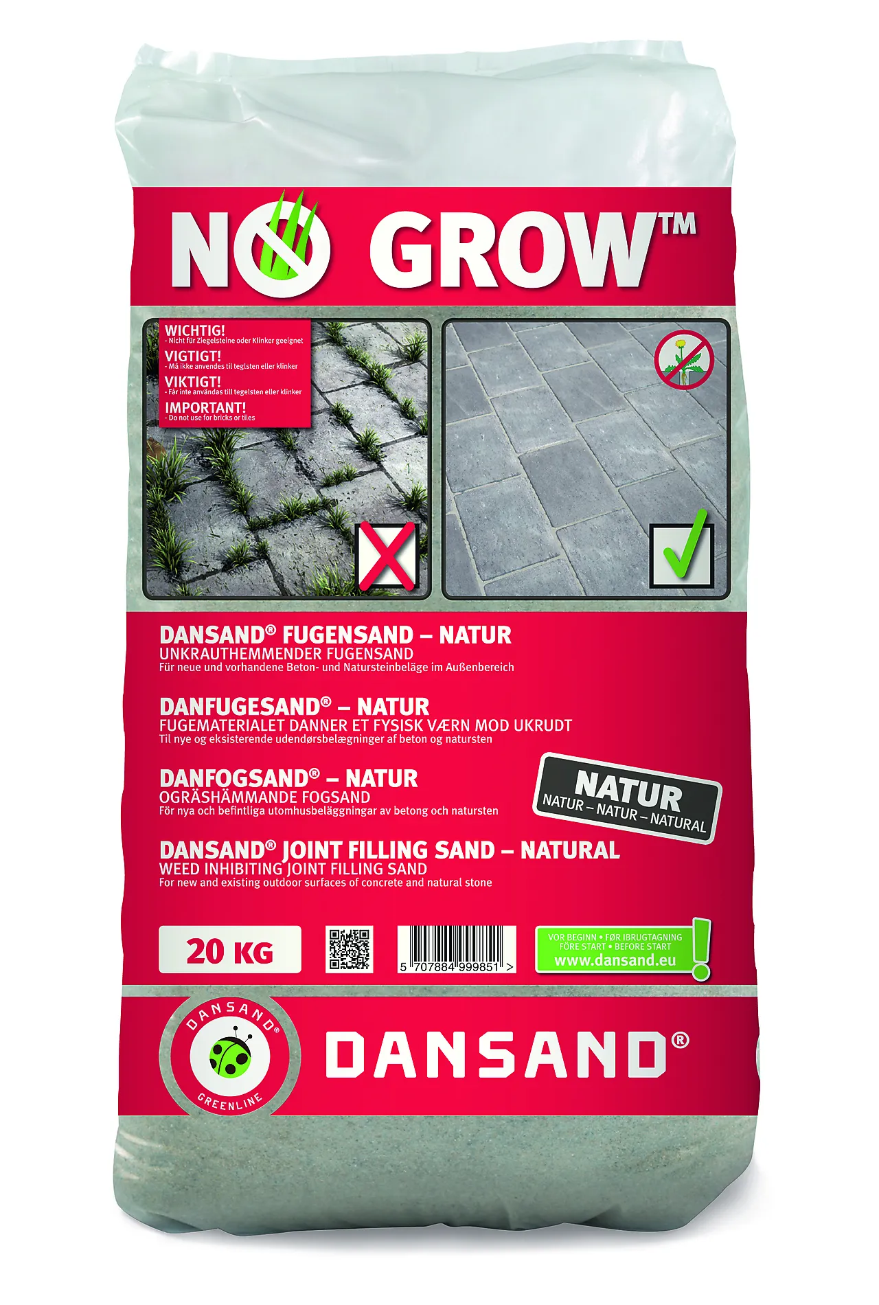 Fugesand NoGrow natur 20 kg Fugesand NoGrow natur 20 kg