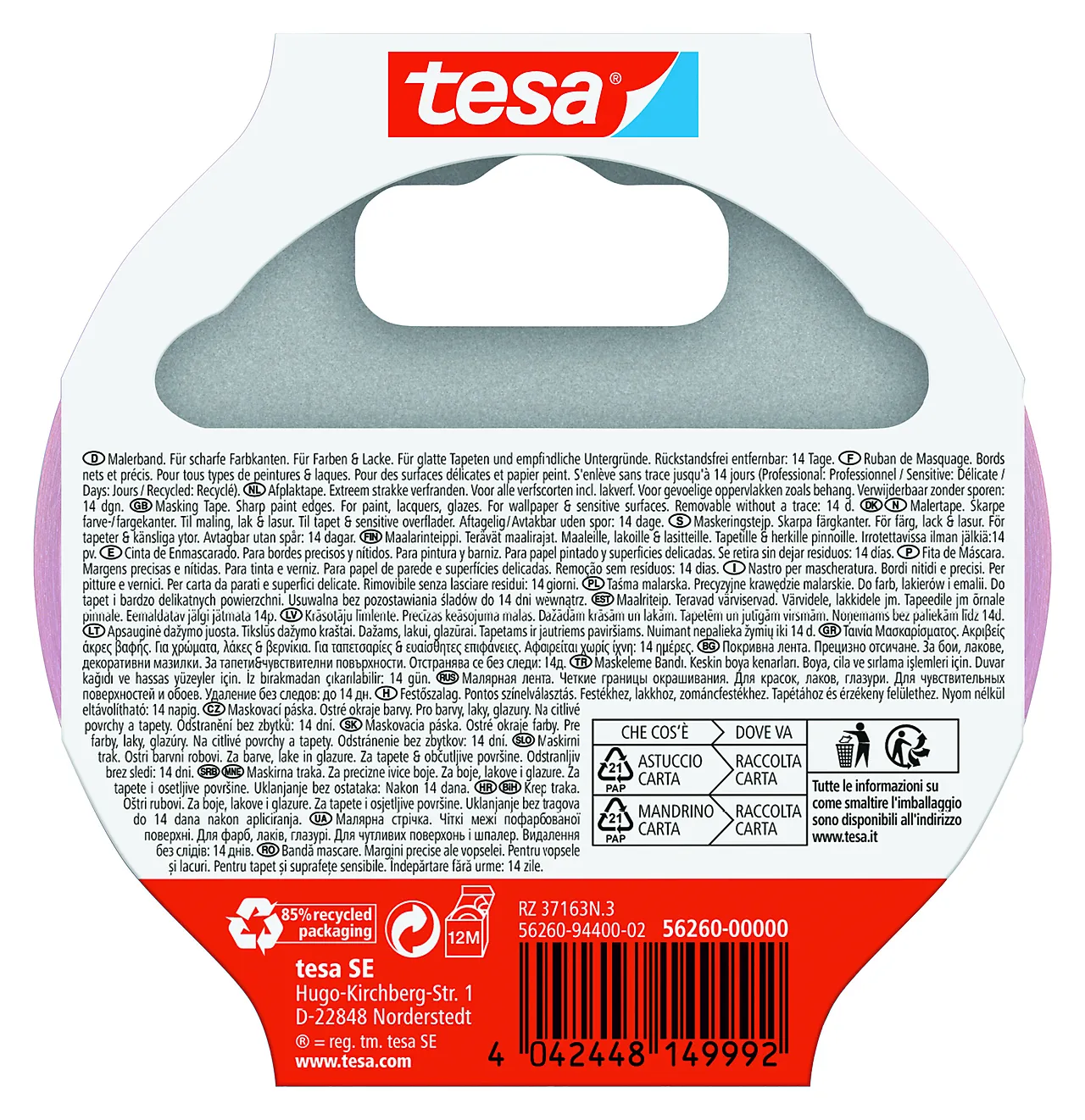 Maskeringstape sensitiv 25 mm x 25 meter rosa null - null - 3 - Miniatyr