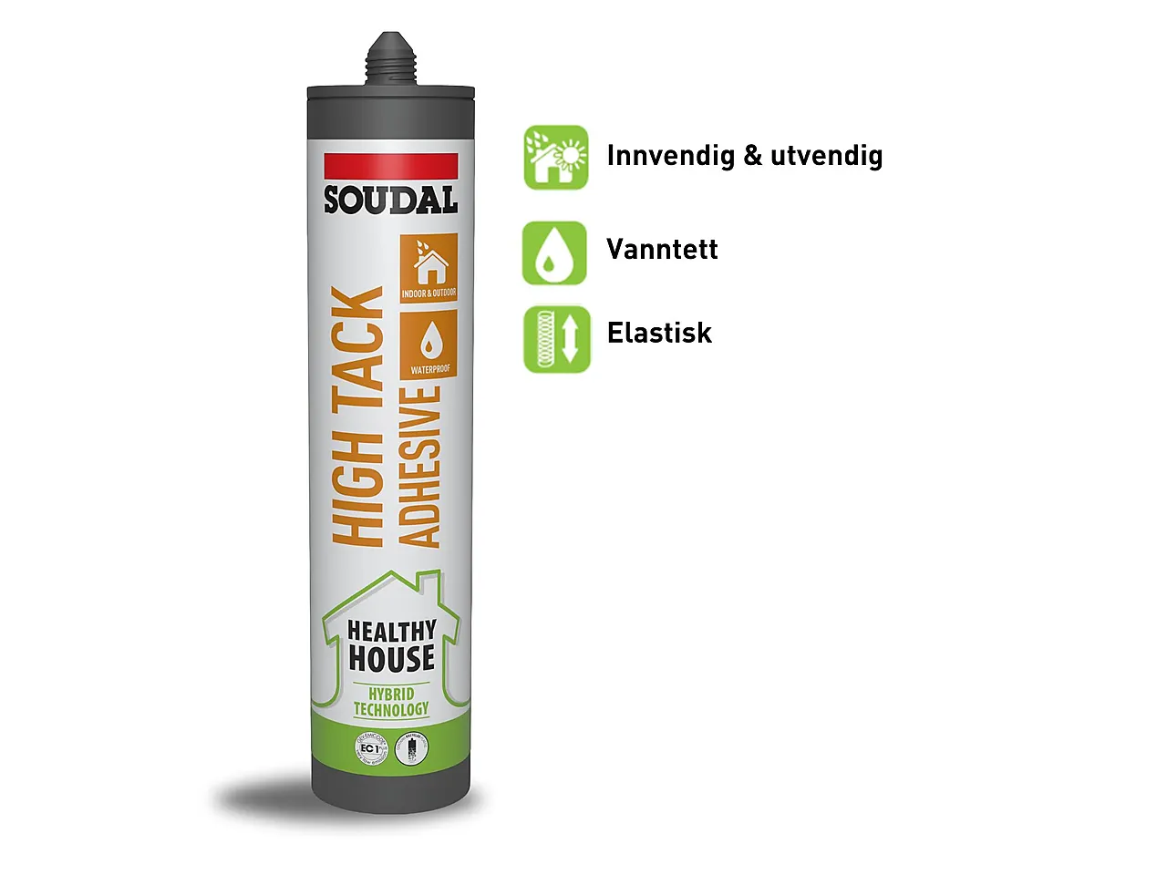 Fugemasse MS High Tack 290 ml hvit 12-pk null - 290 ml - 2 - Miniatyr