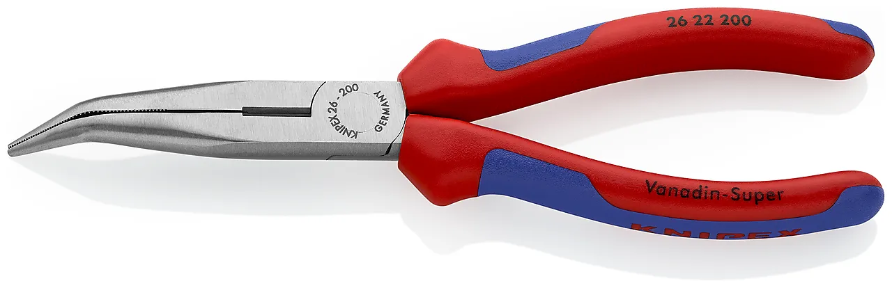 Spisstang 26 22 200 sb med skjær 40° bøyd comfort knipex 200 mm