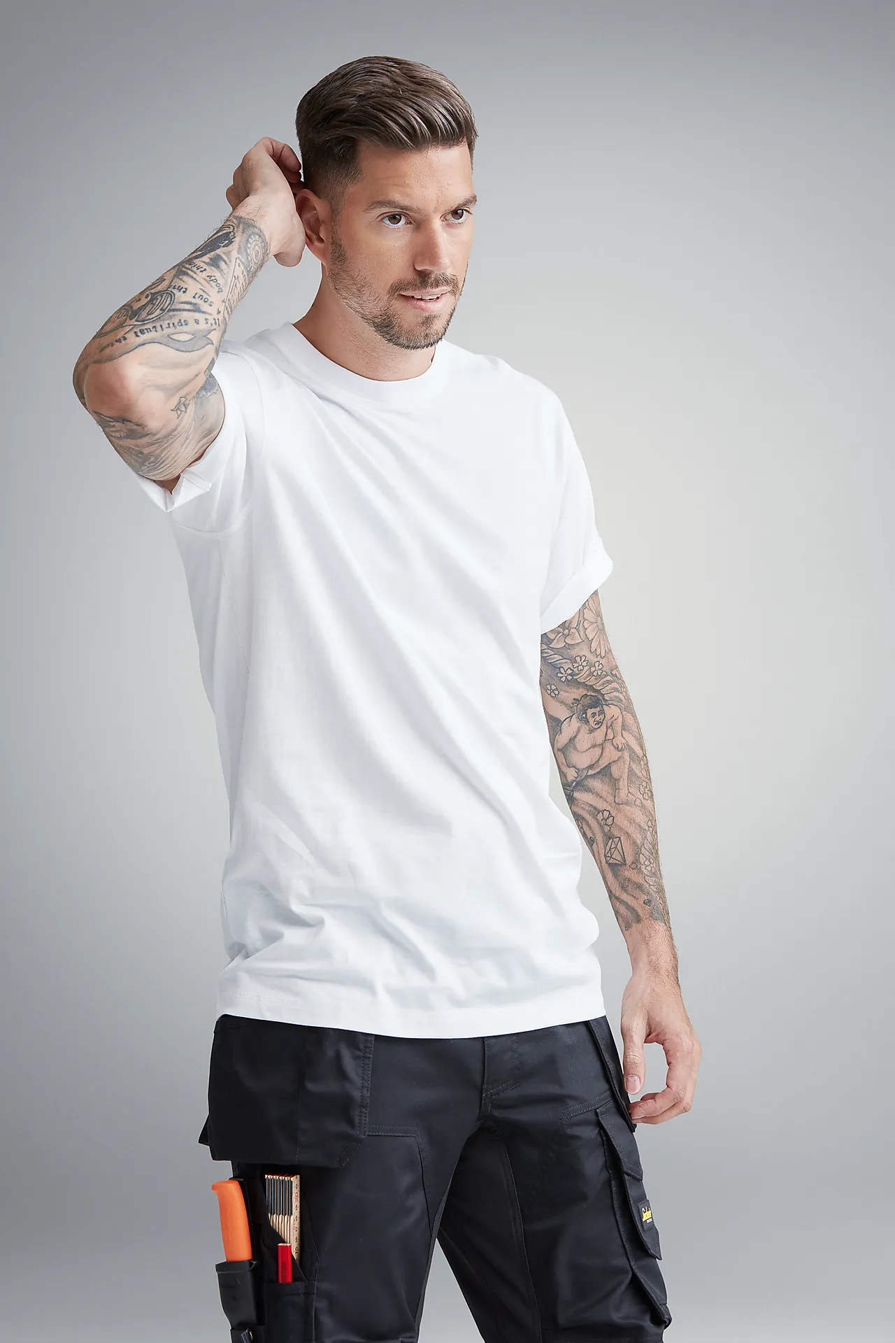 T-skjorte klassisk hvit str XS null - XS - 3 - Miniatyr