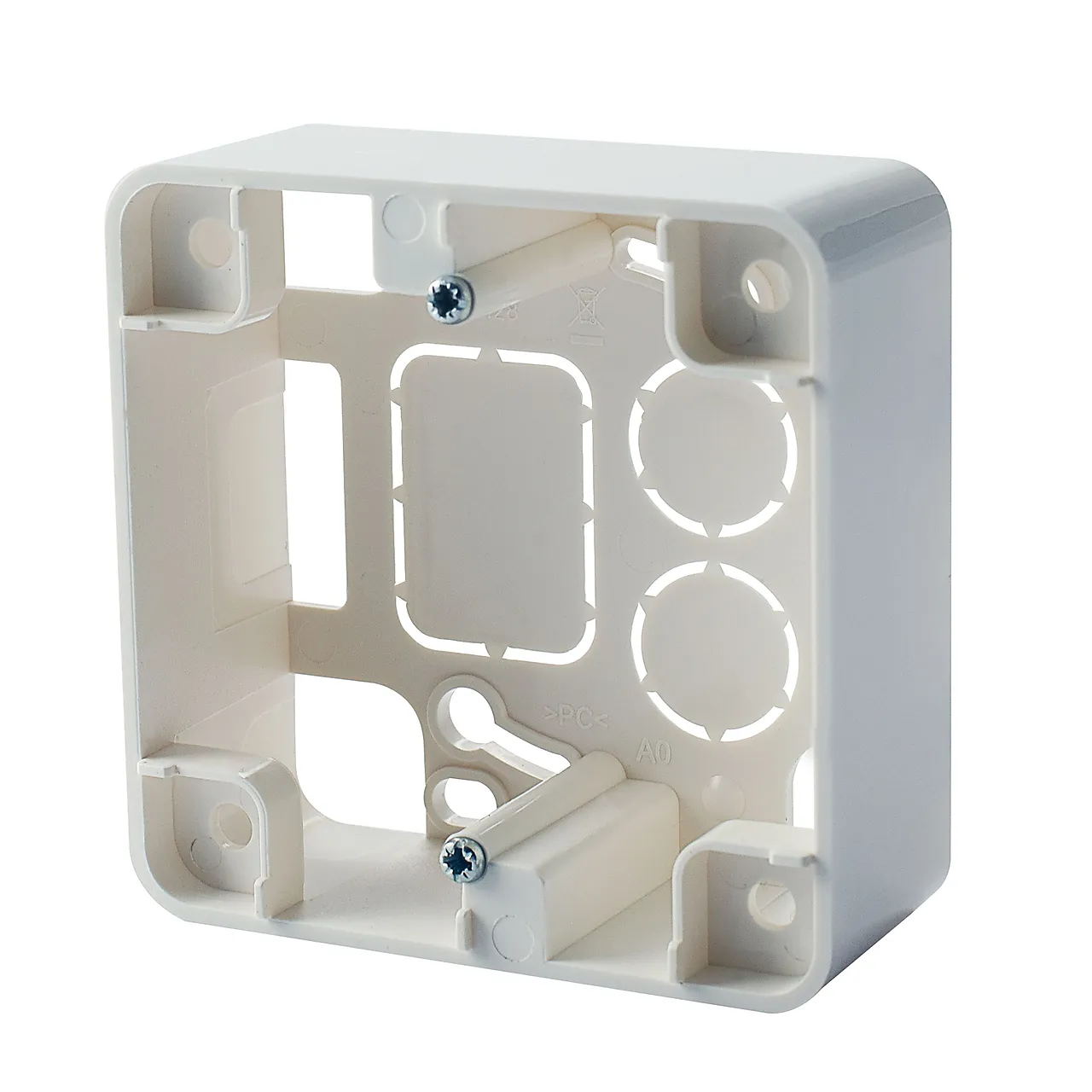 Påveggskappe for bryter og dimmer, 33mm Hvit