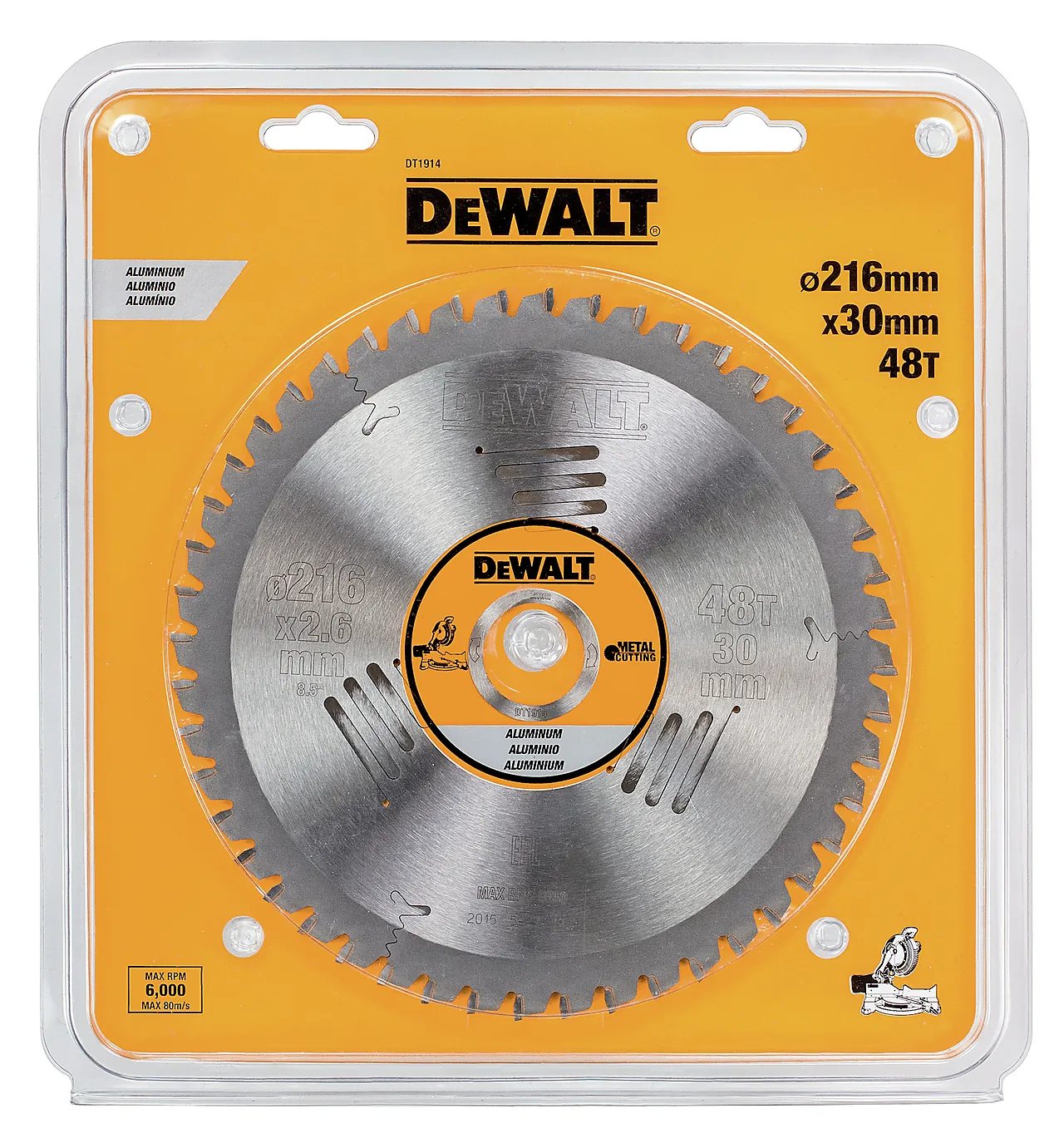 Sirkelsagblad 216x30 mm 48 tenner aluminium null - null - 2 - Miniatyr