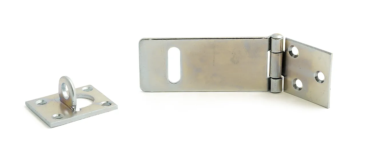 Haspe for hengelås elforsinket stål 90 mm Haspe for hengelås elforsinket stål 90 mm