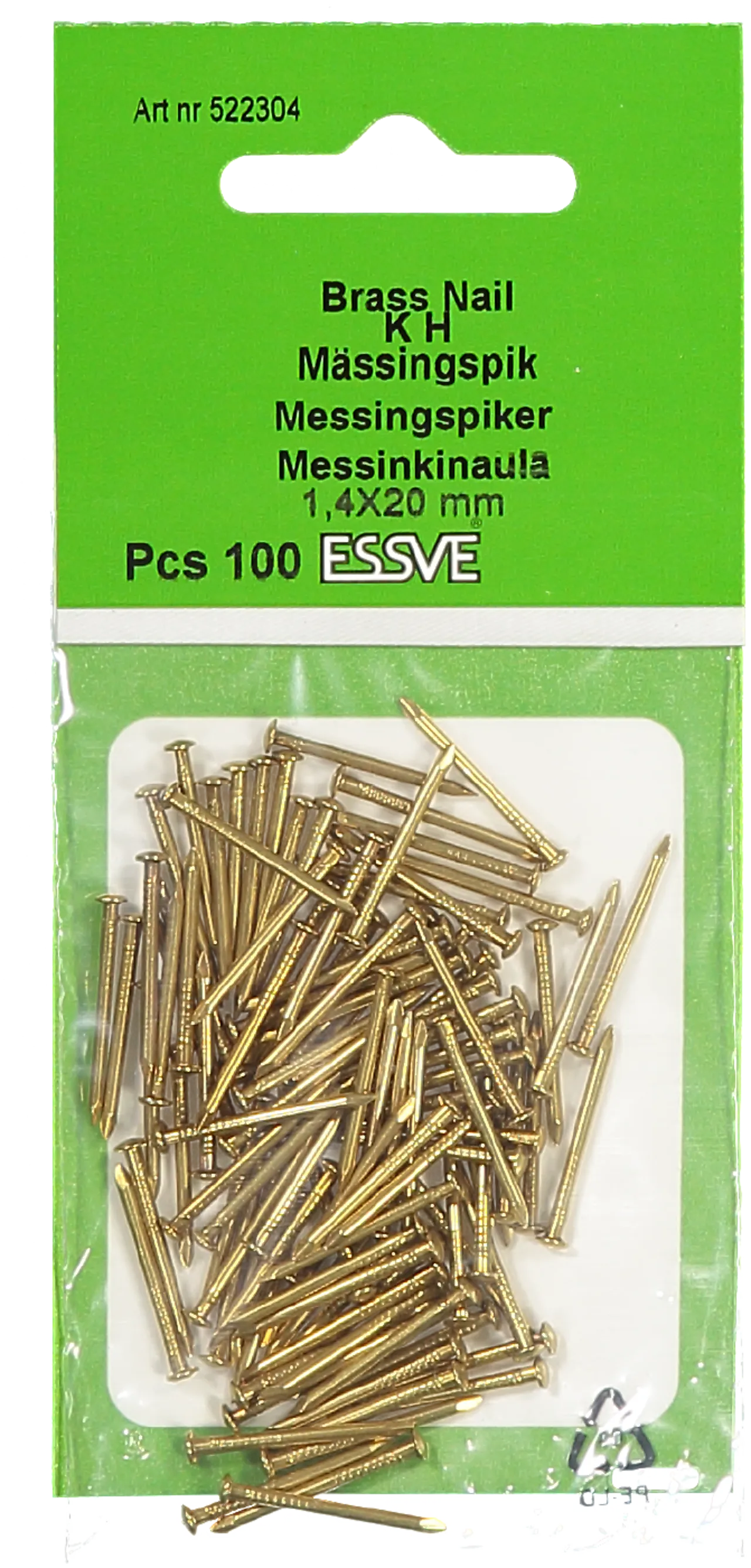 Messingspiker panhode 20x1,4 a-100 for bruk innendørs null - 20 - 2 - Miniatyr