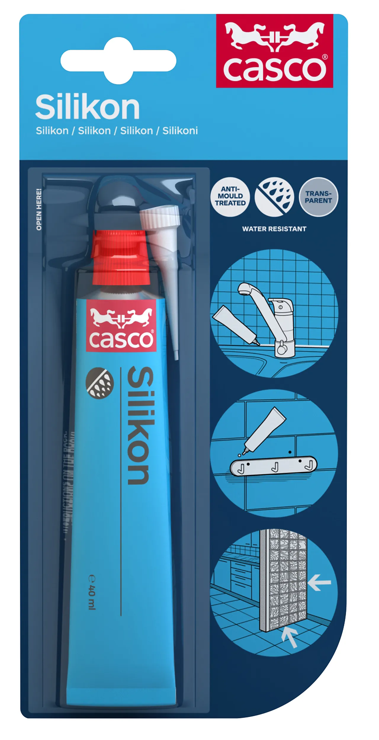 Silikon hvit 40 ml