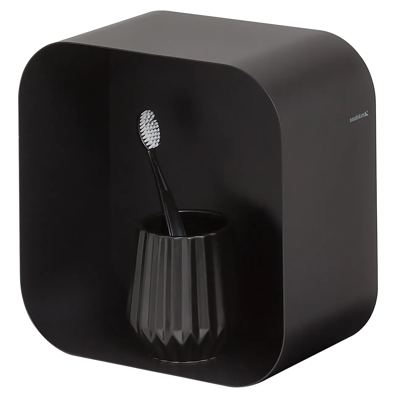 Veggboks brix mattsort liten 24x24x12cm