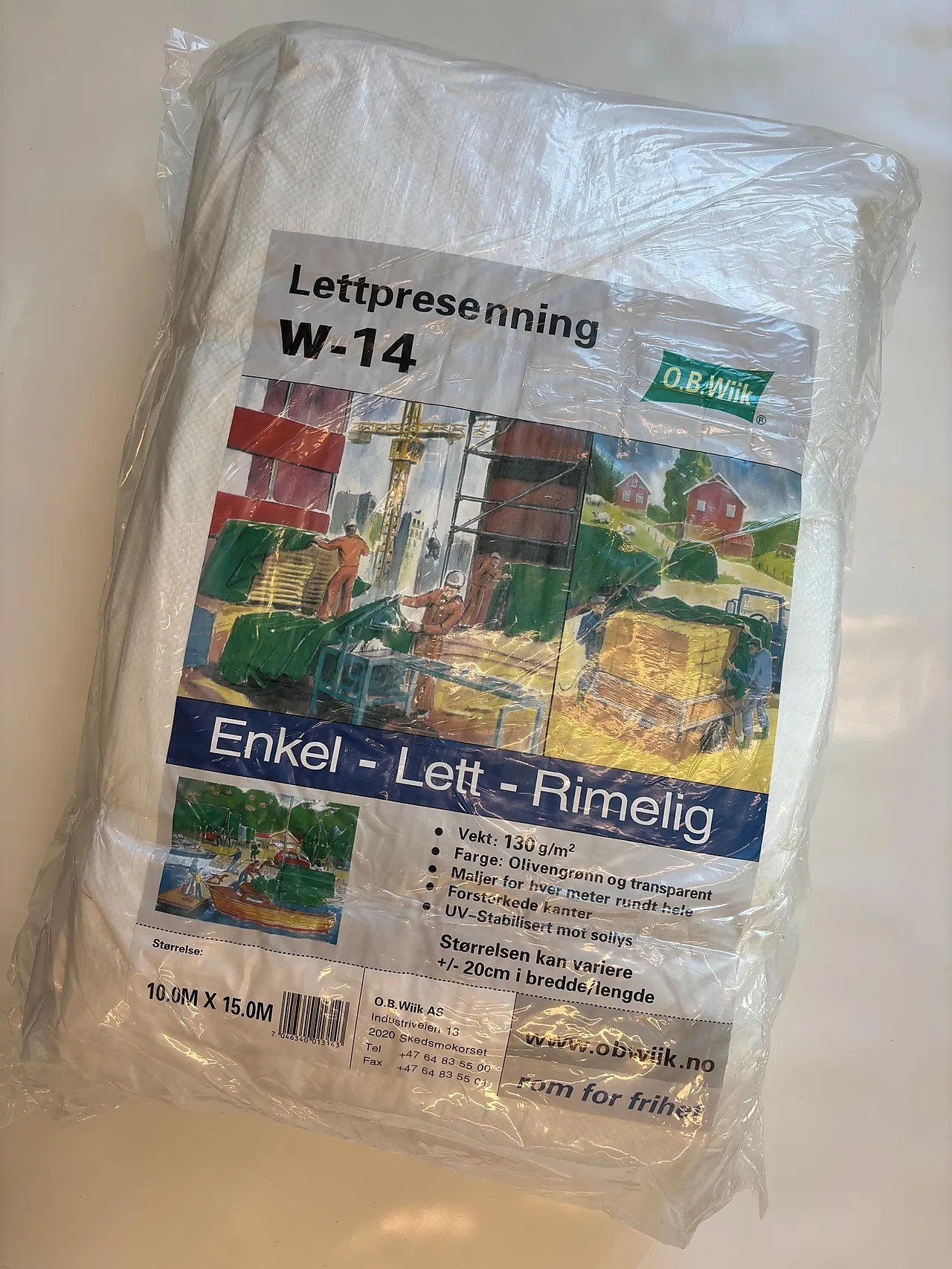 Presenning 130g 10x15m transp. Obw null - null - 3 - Miniatyr