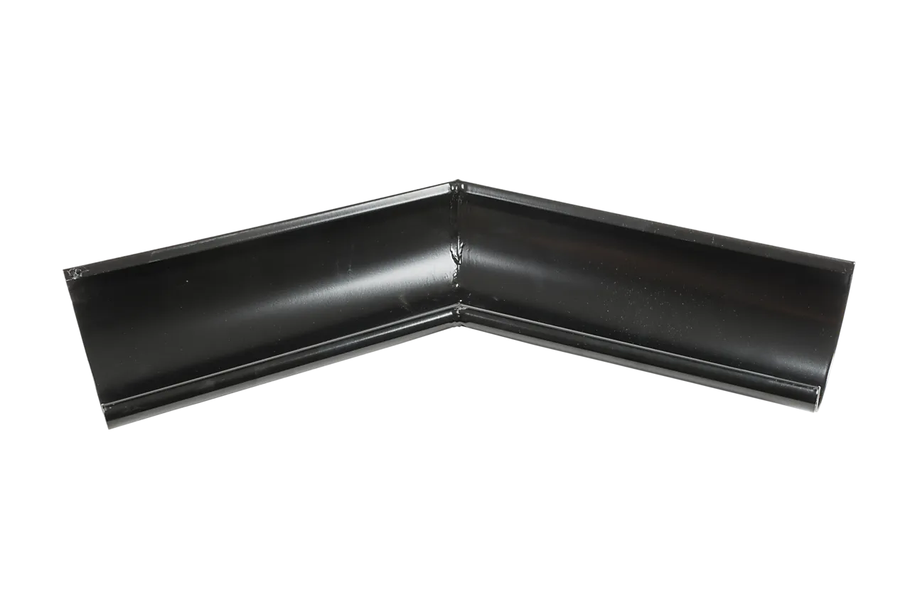 Innvendig vinkel 45 grader 125mm sort