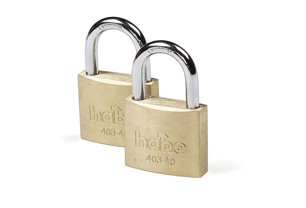Habo hengelås 403-40 messing 2-pk Habo hengelås 403-40 messing 2-pk