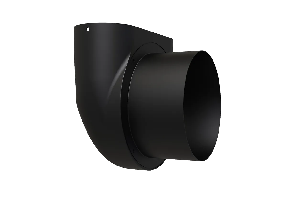 Anslutning til luft Ø67 mm sort lakk