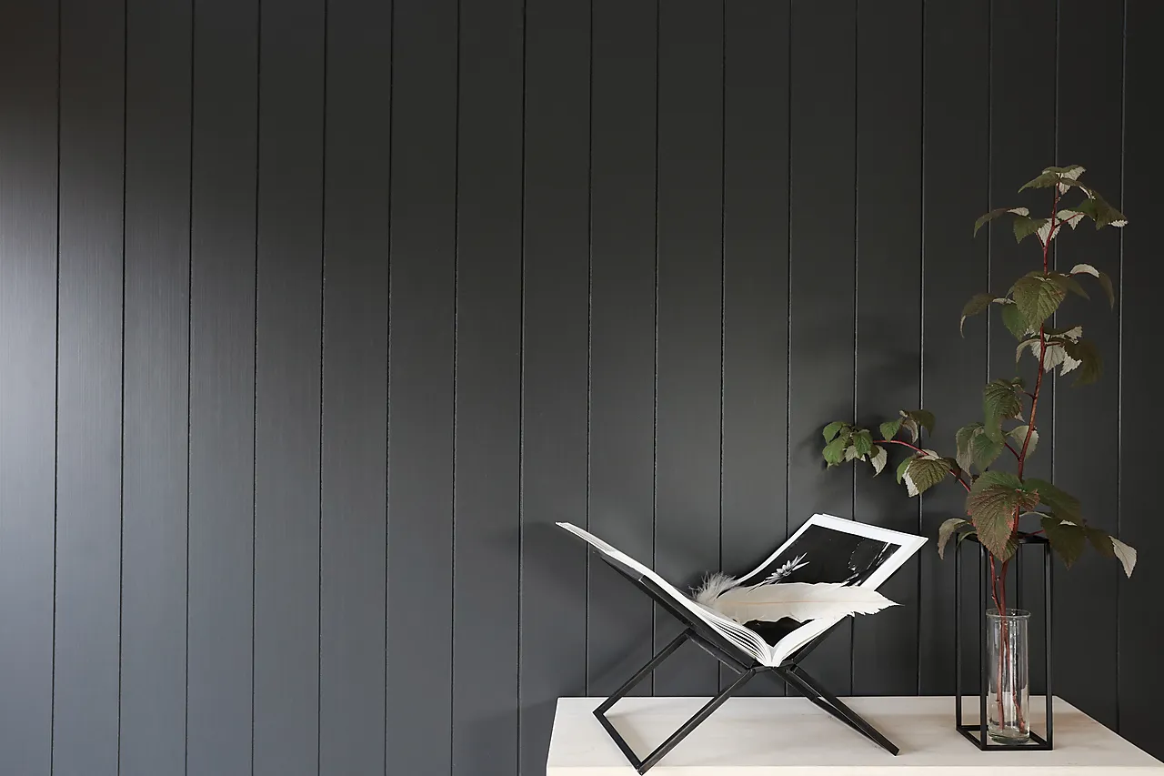 Veggplate Trefiber v-fas dempet sort 11x620x2390 mm Veggplate Trefiber v-fas dempet sort 11x620x2390 mm