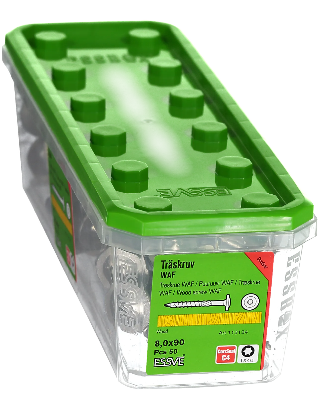 Konstruksjonskrue WAF utvendig 8x90 50 stk null - null - 3 - Miniatyr