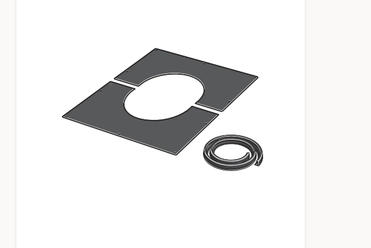 Dekkplate firkant delt 230 37-45° sort