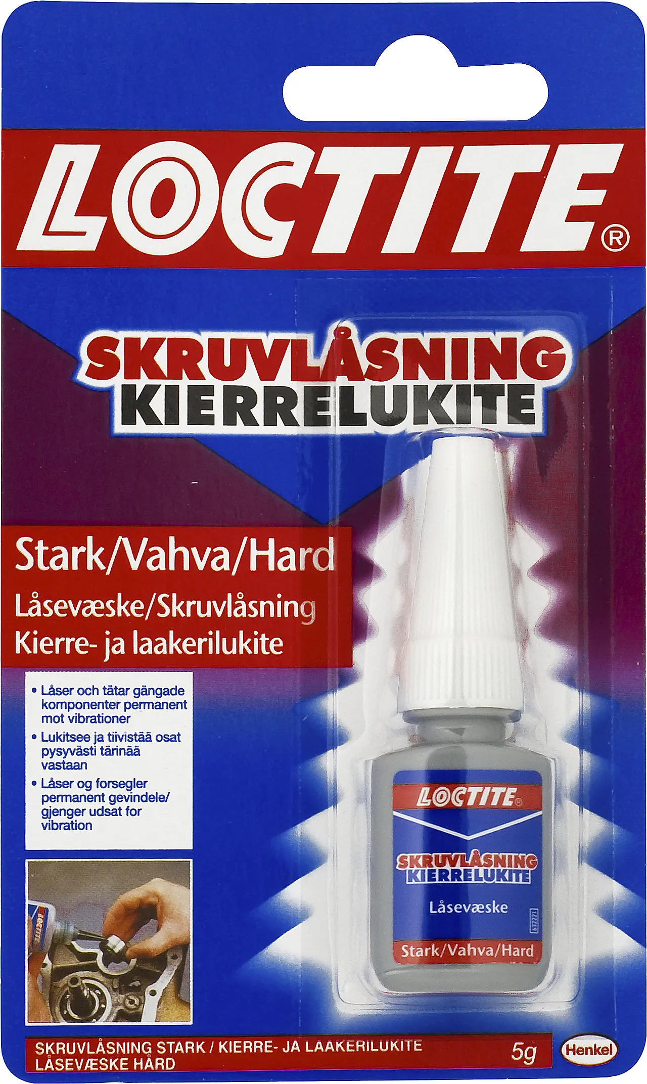 Skruelås sterk 5G loctite lim