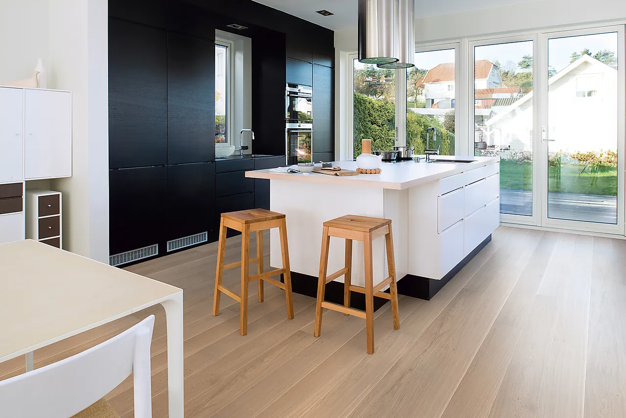 Boen parkett Eik hvit Andante Plank oljet og børstet