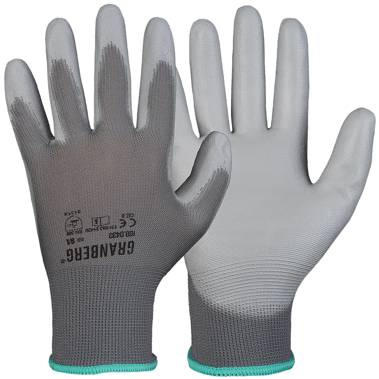 Hanske polyester hansker pu-belegg str 9 Hanske polyester hansker pu-belegg str 9