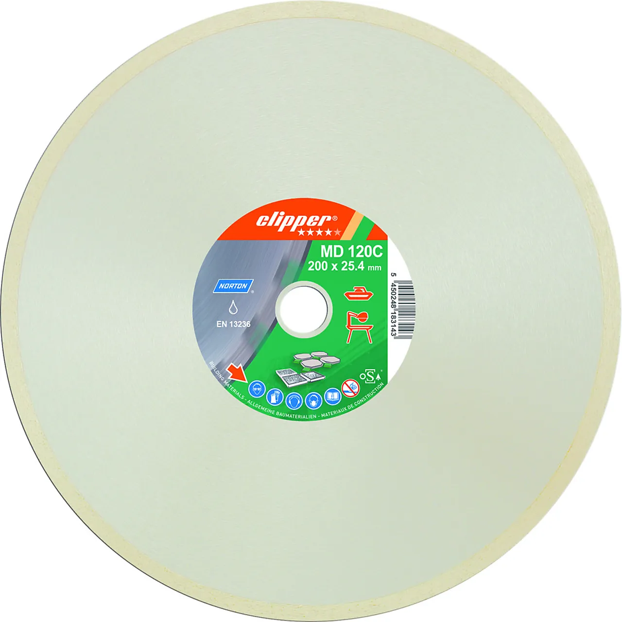 DIAMANTSKIVE MD120C 200X25,4/ 22,2 DIAMANTSKIVE MD120C 200X25,4/ 22,2