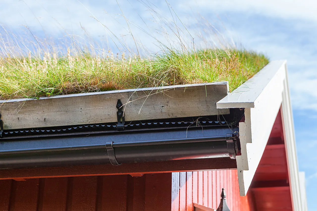 Torvstokk-krok Platon, torvstokkholder ved takfot Torvstokk-krok Platon, torvstokkholder ved takfot