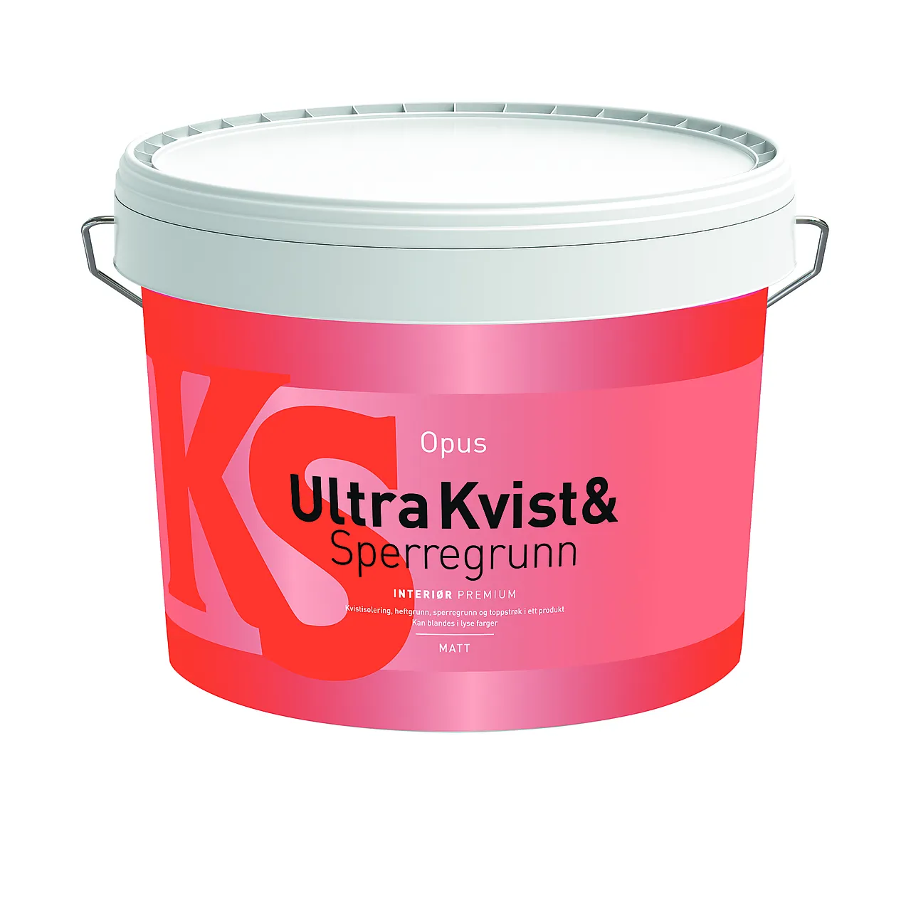 Kvist- og sperregrunn interiør base hvit 9 liter