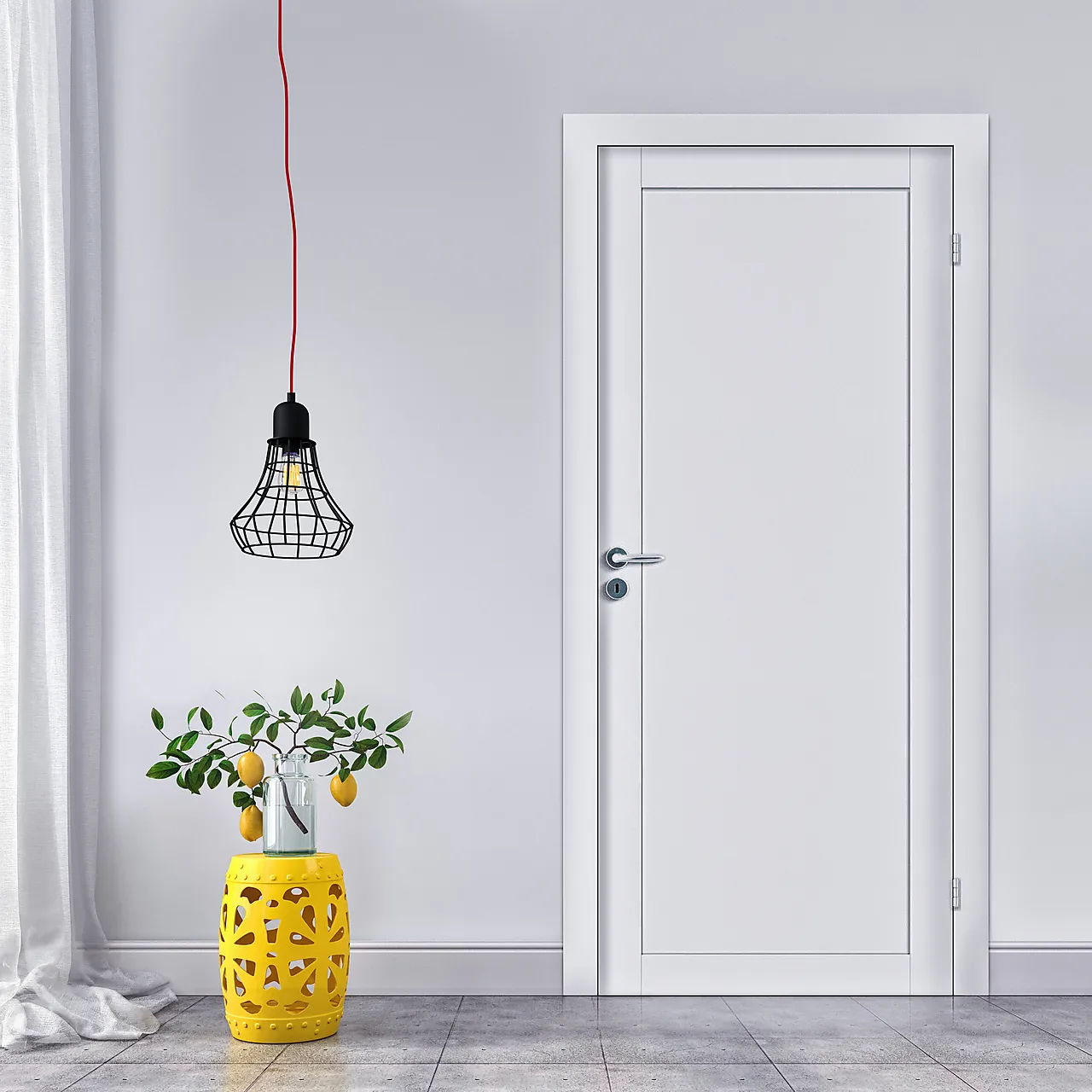 Innerdør Base 1 hvit 70x200 cm null - 70x200 cm - 2 - Miniatyr