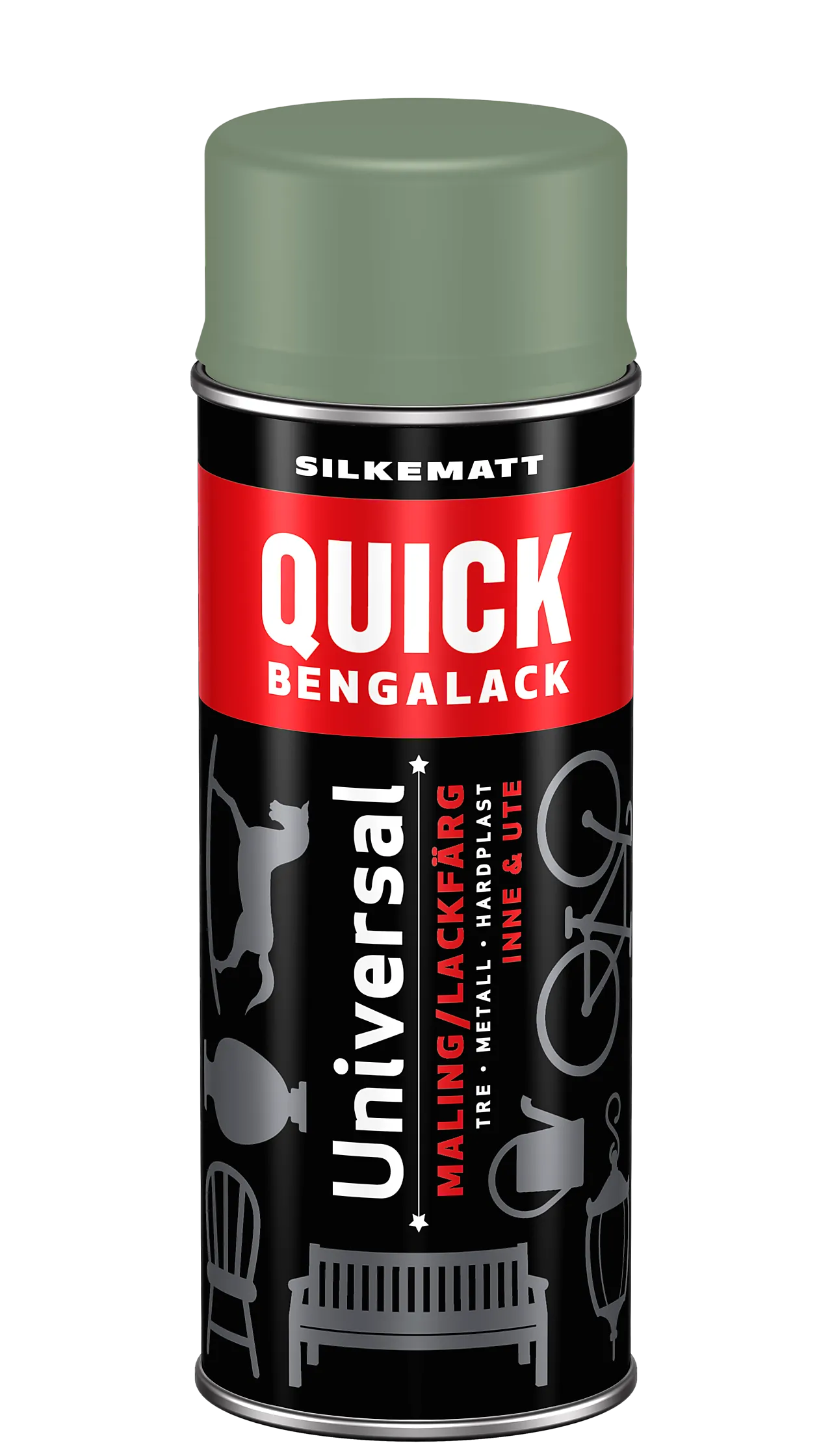 Bengalack spray varmgrønn silkematt 400 ml