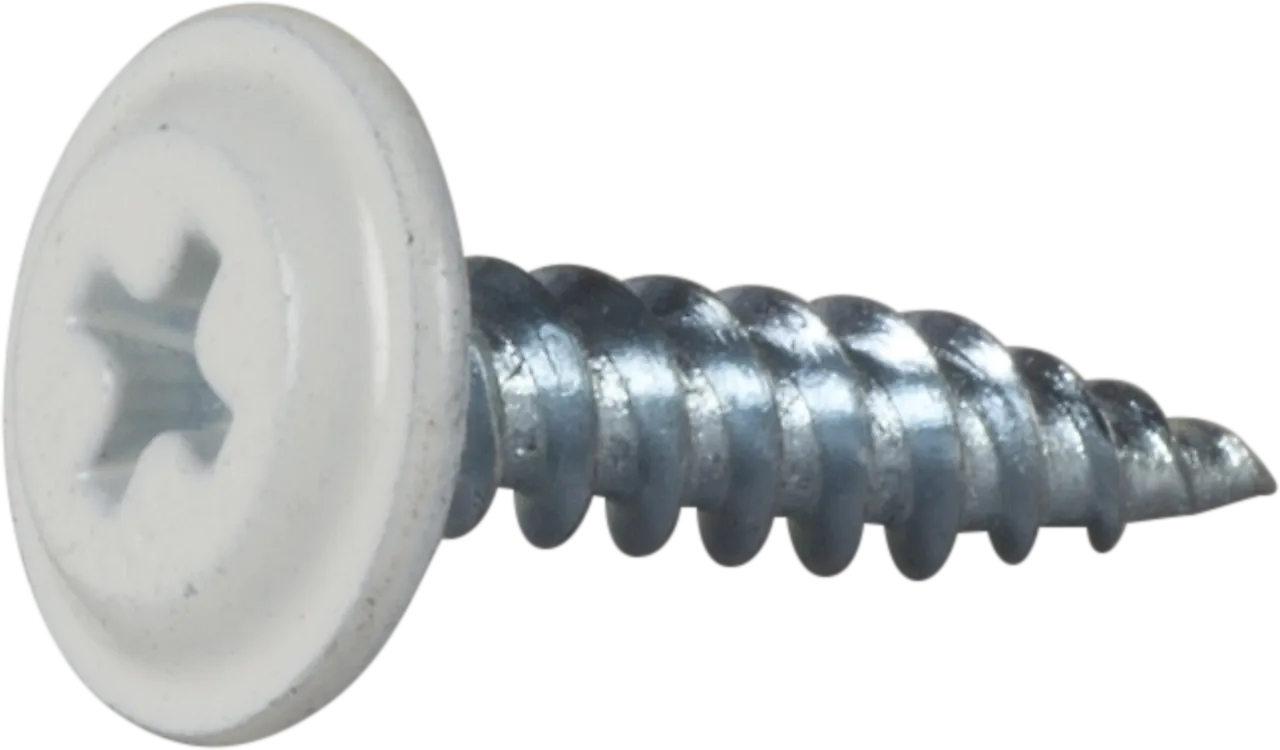 Montasjeskrue 4,2x19 hvit a250skarp spiss tre/stål