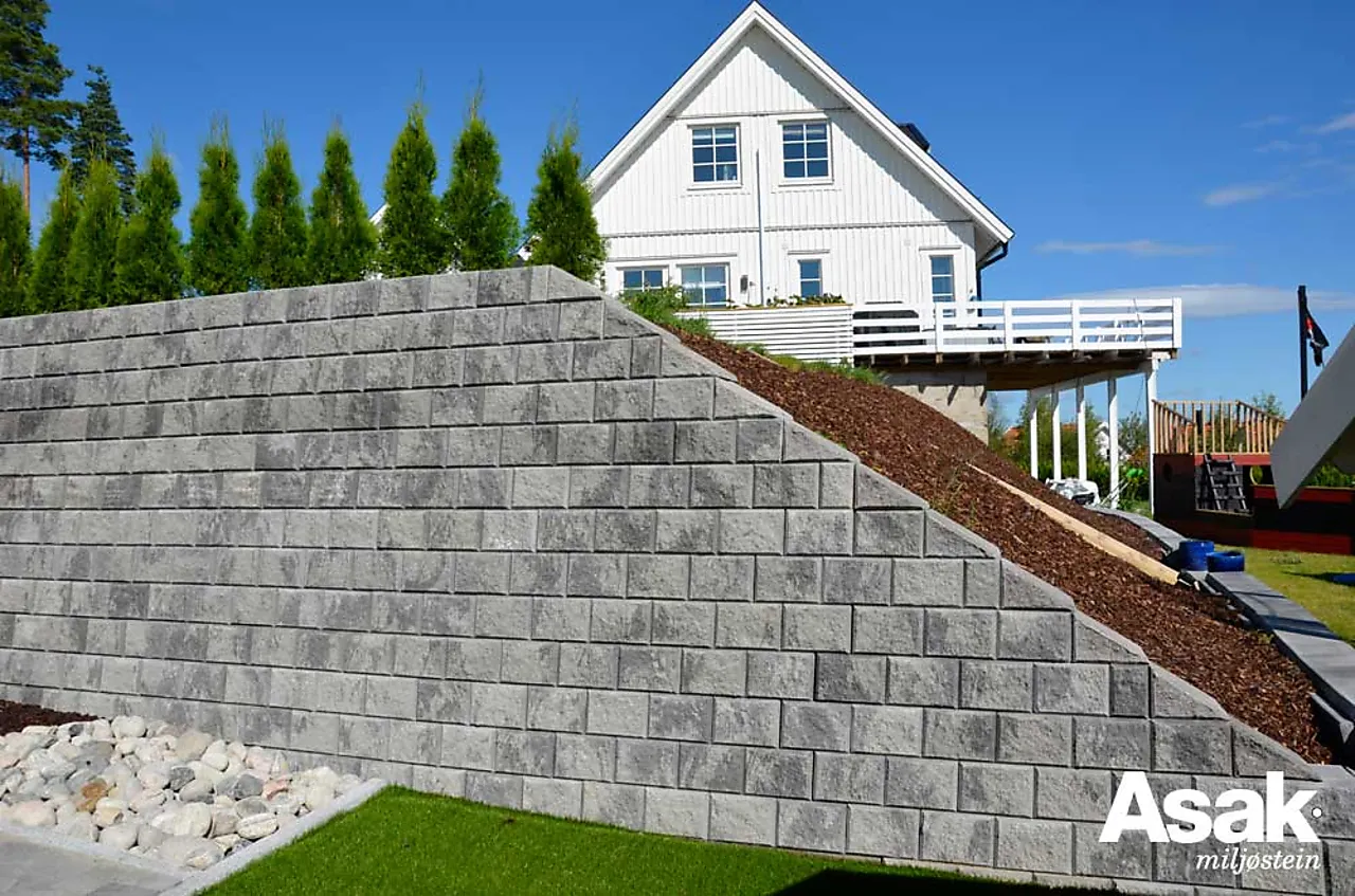 Støttemur mini exclusive 1/1 gråmelert 25x34x17 cm null - null - 3 - Miniatyr