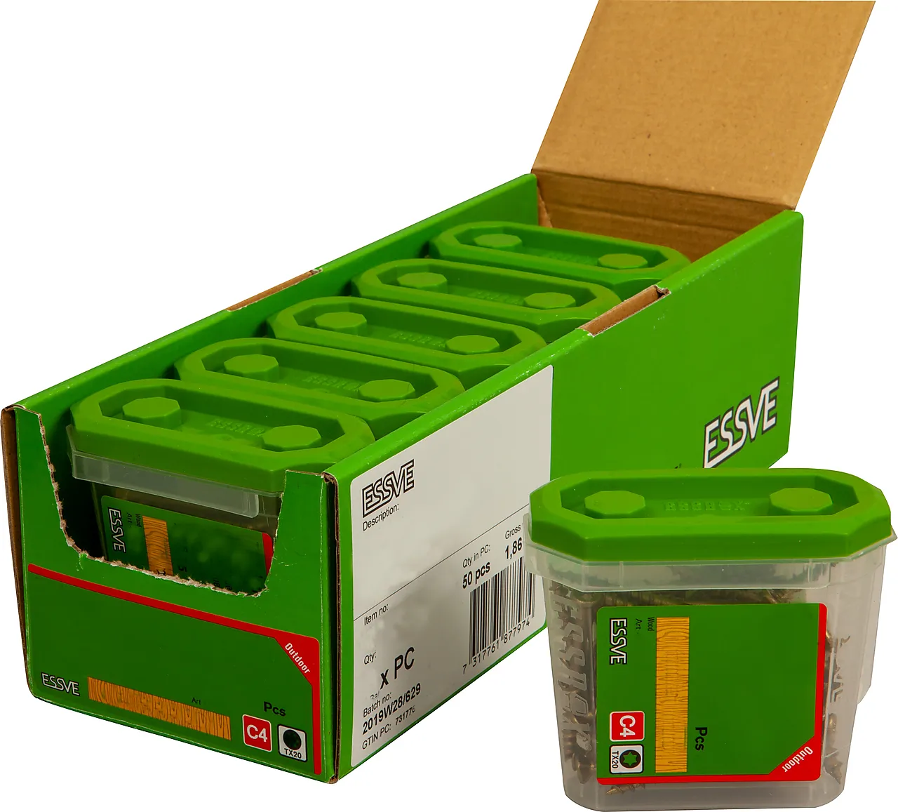 Treskrue essdrive 5x40 senkhode corrseal 20 stk null - 40 - 3 - Miniatyr