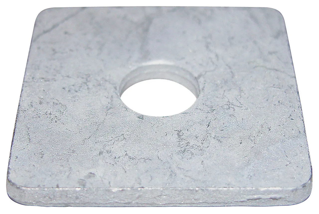 Firkantskive M10 11x40x40x4 varmforsinket 50 stk Firkantskive M10 11x40x40x4 varmforsinket 50 stk