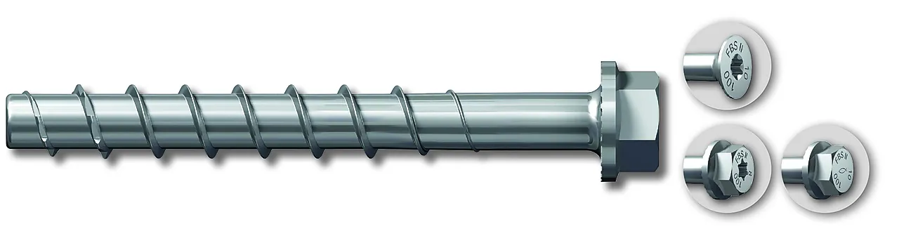 Betongskrue UC FBS II 12x130 A20 ultracut elforzinket 6-kant tfix=70/55/30 null - null - 2 - Miniatyr