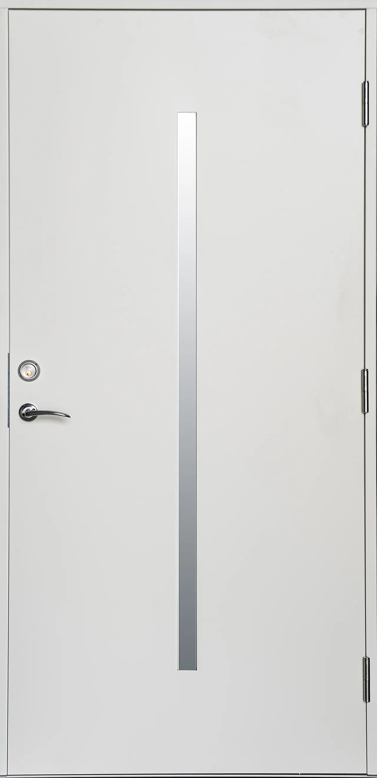 Ytterdør Oslo hvit glass venstrehengslet 100x210 cm