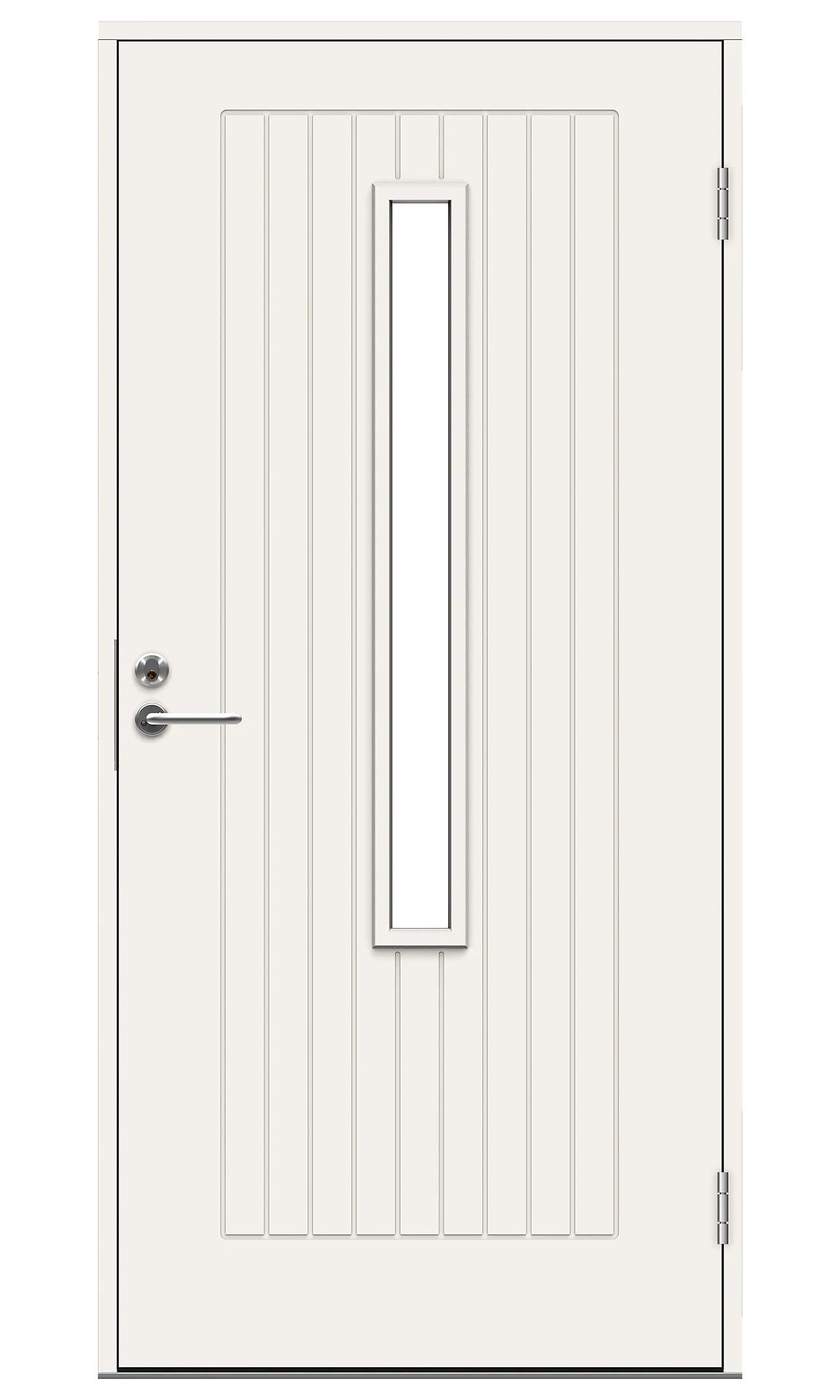 Trend ytterdør med glass 100x210 cm venstrehengslet