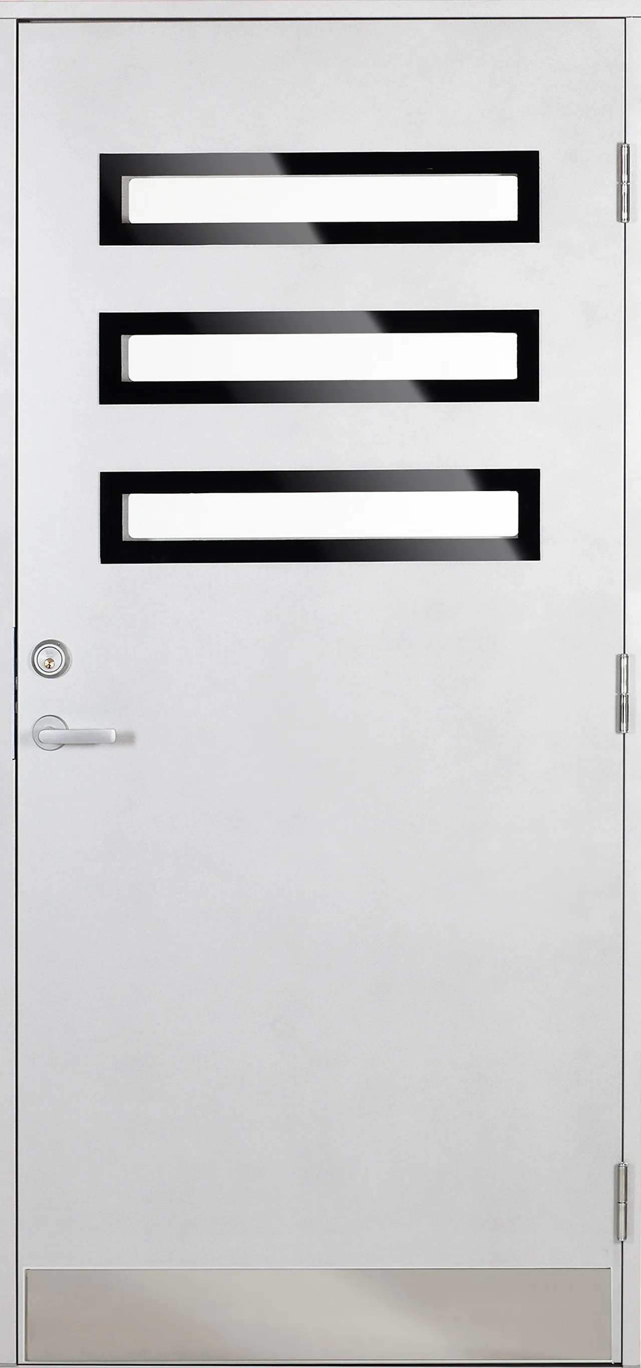 Ytterdør Tangen hvit 110x210 cm sotet glass høyrehengslet Ytterdør Tangen hvit 110x210 cm sotet glass høyrehengslet