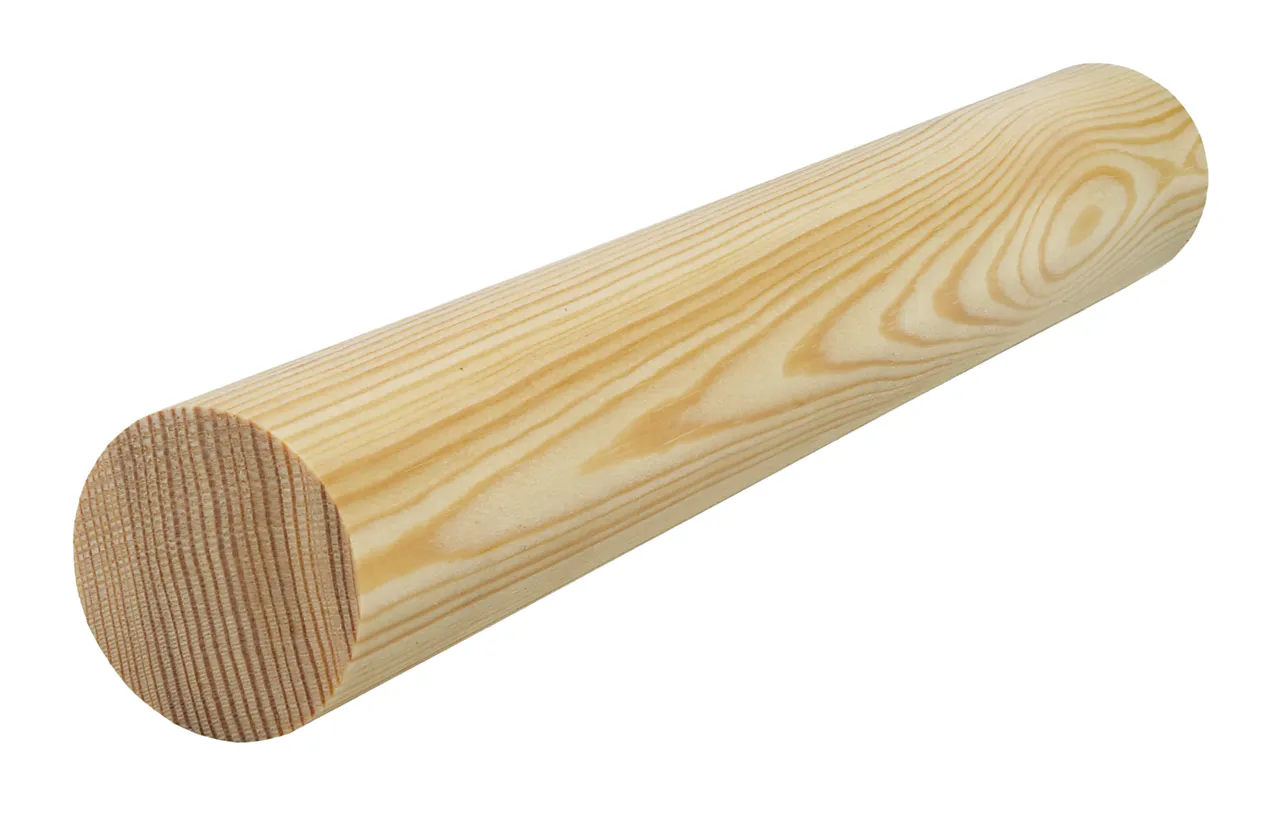 Rundstokk furu ubehandlet 43 x 43 mm